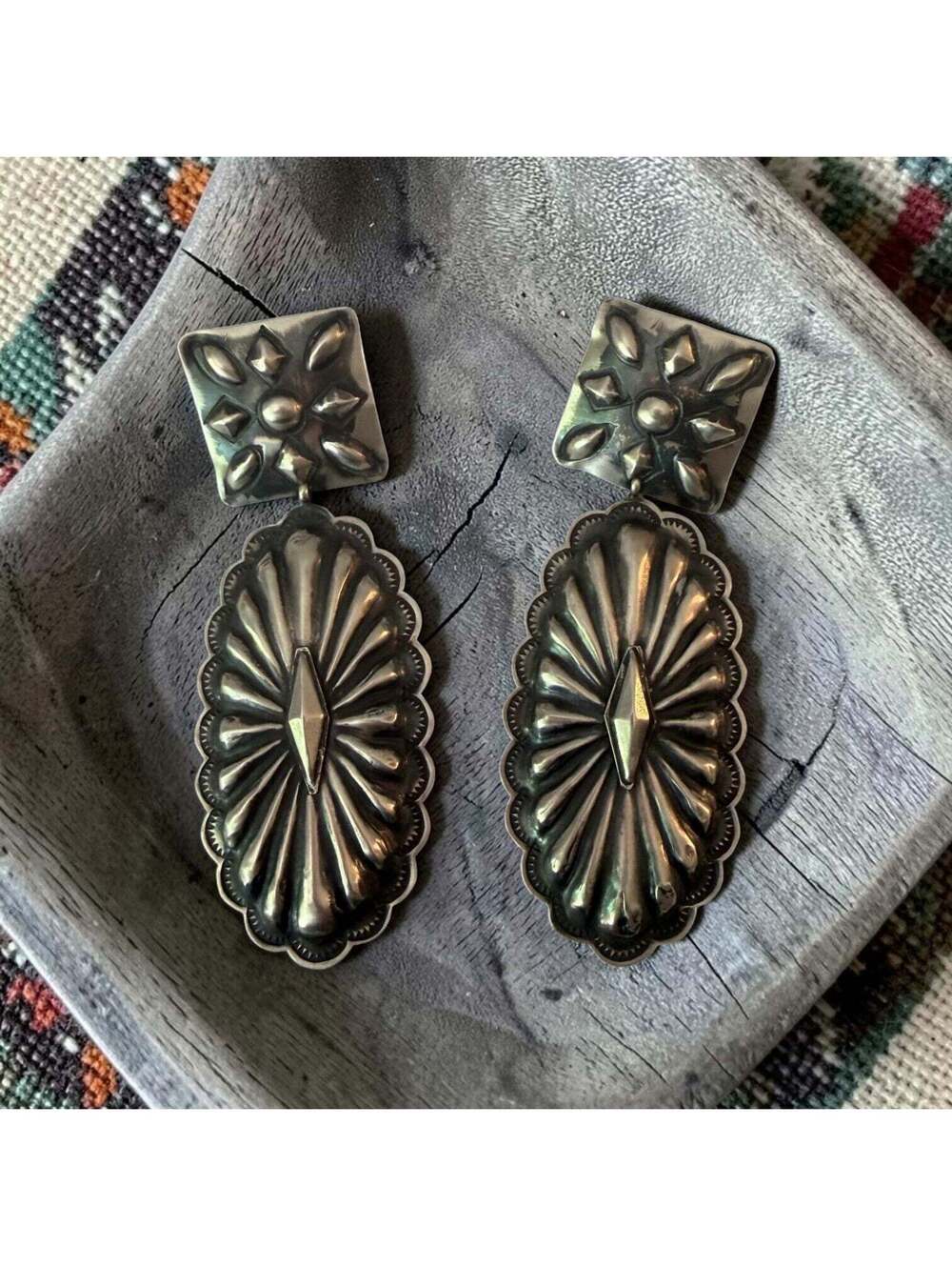 Double Concho Earrings-Rita Lee
